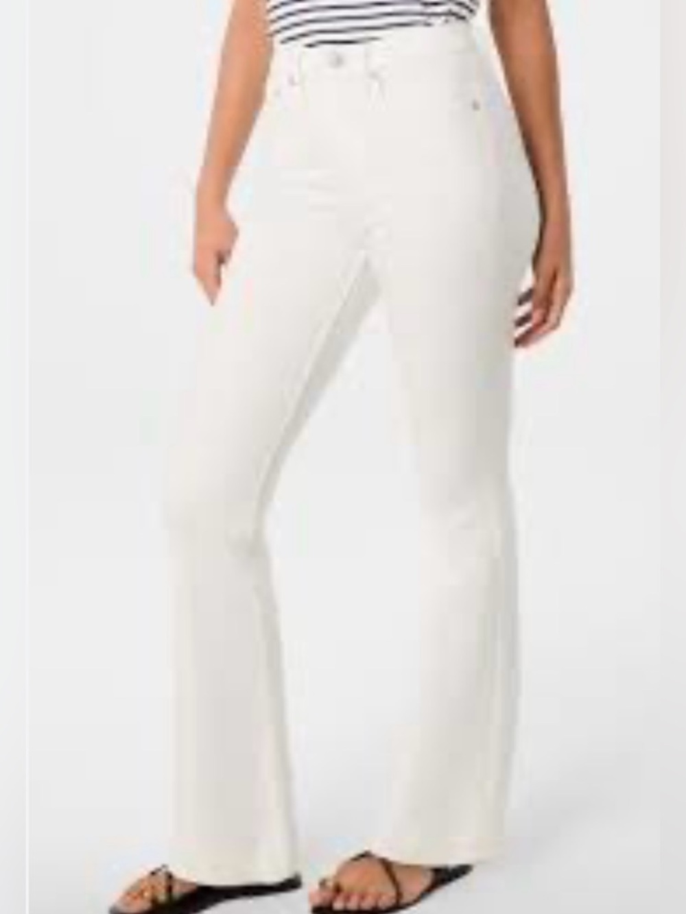 SPANX Cream High-Waisted Flare Jeans NWT Size 10